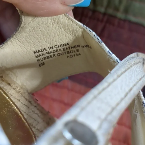 MICHAEL KORS* logo Leather Upper Thong Sandal Espadrille Rubber Bottom Size 6 - Picture 7 of 12